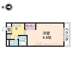 リジェール・柳田 1Kの間取図画像