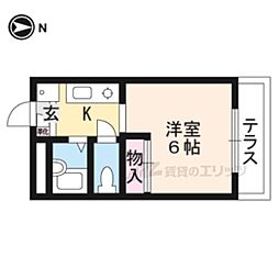 メゾンリッツ 1Kの間取図画像