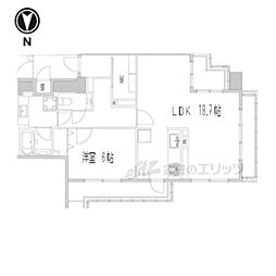 プレサンス京都四条河原町ネクステージ 1LDKの間取図画像