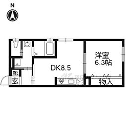 ネスト醍醐2 1DKの間取図画像