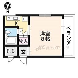 フカクサグリーンハウス 1Kの間取図画像
