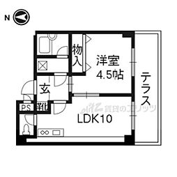 ホワイトクレステ 1LDKの間取図画像