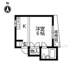 かなめハイツ 1Kの間取図画像