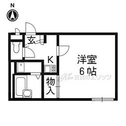 レオパレス石田森南 1Kの間取図画像