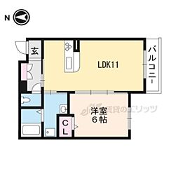シャーメゾン日野 1LDKの間取図画像