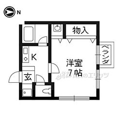 メゾン・ド・ジュネス 1Kの間取図画像