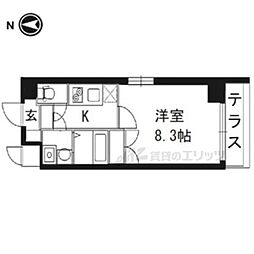 ラナップスクエア京都駅西 1Kの間取図画像
