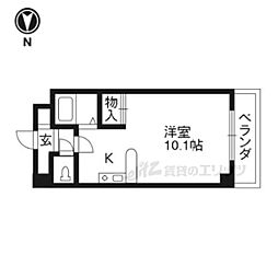 ラッジングハウス蘭3 ワンルームの間取図画像