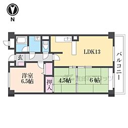プレスティージ黄檗 3LDKの間取図画像