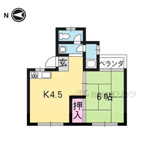 御土居マンション 1F-2｜京都府京都市北区紫野西土居町(賃貸マンション1K・1階・22.00㎡)の写真 その2