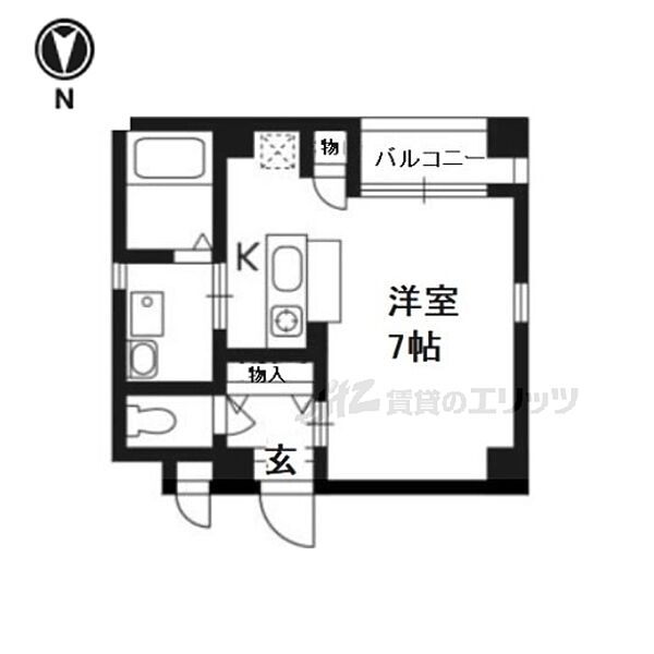 ＨＩＲＯ　ＨＯＵＳＥ 203｜京都府京都市右京区西院東淳和院町(賃貸マンション1K・2階・22.25㎡)の写真 その2