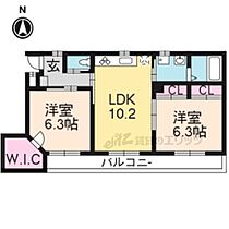 ラルゴ 210 ｜ 京都府京都市西京区松室中溝町（賃貸マンション2LDK・2階・54.65㎡） その2