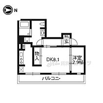 ハウスオクムラ 401 ｜ 京都府京都市西京区上桂西居町（賃貸マンション1LDK・4階・28.43㎡） その2