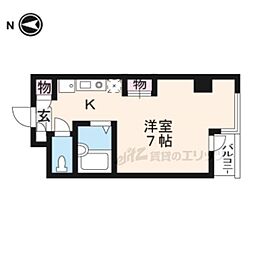 イクアーバンハウス 3階ワンルームの間取り