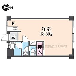小山マンション ワンルームの間取図画像
