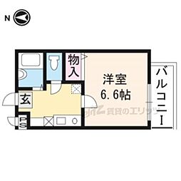 フラッツ7 1Kの間取図画像
