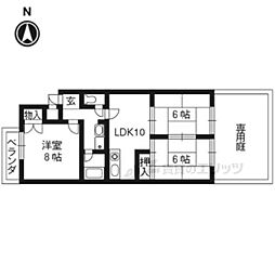 メゾンドール京の道 3LDKの間取図画像