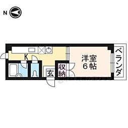 メゾングランドール乾隆 1Kの間取図画像