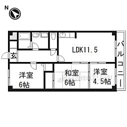 メゾンドリッツ 3LDKの間取図画像