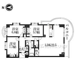 上御霊アーバンライフ 3LDKの間取図画像