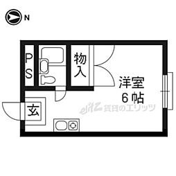 テラスワン17 ワンルームの間取図画像