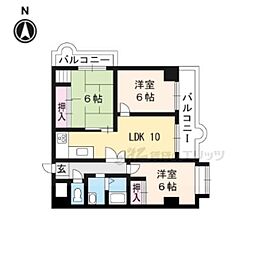 嵯峨西和 3LDKの間取図画像