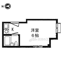 Gハイツ林 1Kの間取図画像