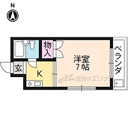 メゾンド藏 1Kの間取図画像