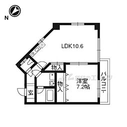 シオン 1LDKの間取図画像