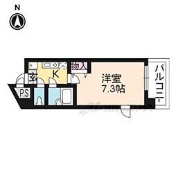グレースヒル大枝 1Kの間取図画像