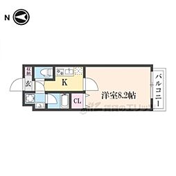 プールトゥジュール双ヶ岡 1Kの間取図画像