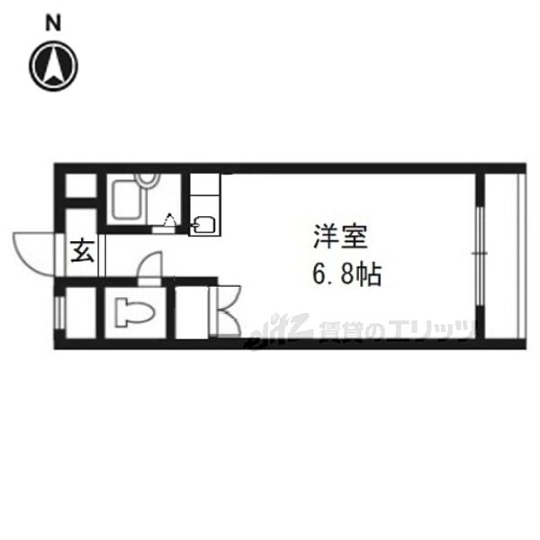 ＶＩＰ羅城門 405｜京都府京都市南区唐橋羅城門町(賃貸マンション1R・4階・18.56㎡)の写真 その2