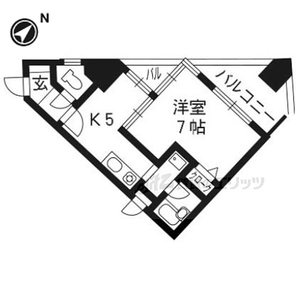 京都府京都市下京区東洞院通七条上る飴屋町(賃貸マンション1DK・3階・28.95㎡)の写真 その2