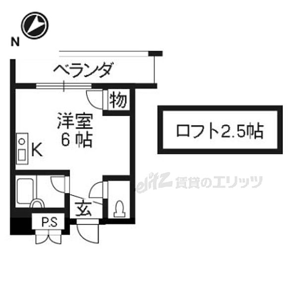 マウンテンヴィレッジ 402｜京都府京都市右京区西京極西向河原町(賃貸マンション1K・4階・15.18㎡)の写真 その2