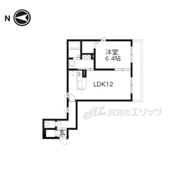 アルカンシエル 201｜京都府京都市南区吉祥院高畑町(賃貸アパート1LDK・2階・48.86㎡)の写真 その2