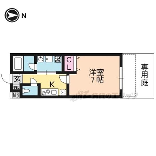 サクシード上鳥羽 102｜京都府京都市南区上鳥羽南塔ノ本町(賃貸マンション1K・1階・23.86㎡)の写真 その2