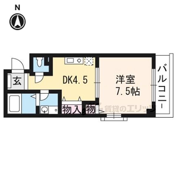 ポピットハイム 404｜京都府京都市伏見区竹田中川原町(賃貸マンション1DK・4階・30.73㎡)の写真 その2