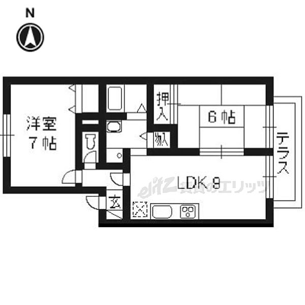 ジュネス・ハイカムール 203｜京都府京都市南区久世中久町(賃貸アパート2LDK・2階・50.12㎡)の写真 その2