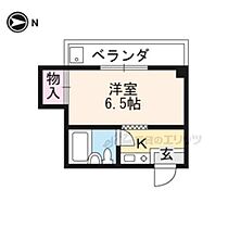 京都府京都市右京区西京極東側町（賃貸マンション1K・4階・18.00㎡） その2