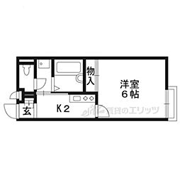 レオネクストステュディオ 1Kの間取図画像