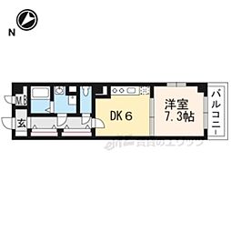 カランサ 1DKの間取図画像