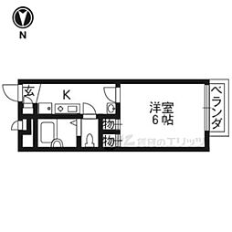 レオパレス和泉8 1Kの間取図画像