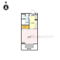 セピアコート 1Kの間取図画像