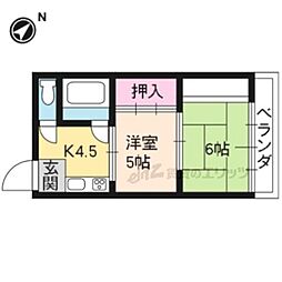 スカイコーポダイゴ 2Kの間取図画像