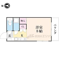 フィルナカタ 1Kの間取図画像