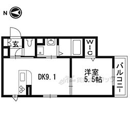 シャーメゾン伊勢屋 1LDKの間取図画像
