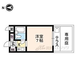 みささぎプチハイツ 1Kの間取図画像