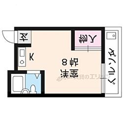 岡崎ハイツ 1Kの間取図画像