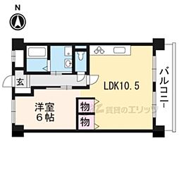 グランドール藤森 1LDKの間取図画像