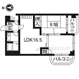 ビラ・クレール 2LDKの間取図画像